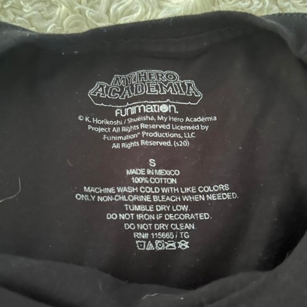 Black anime My Hero Academia T-shirt with pink and yellow accent - Picture 6 of 6